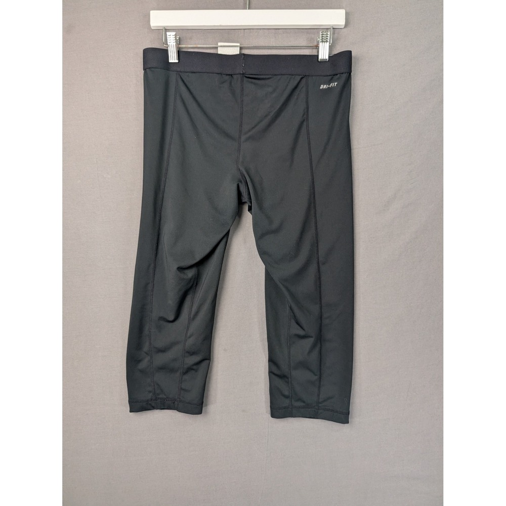Nike Pro Dri-FIT Womens Black Fitted Capri Leggings 458659-010 XL